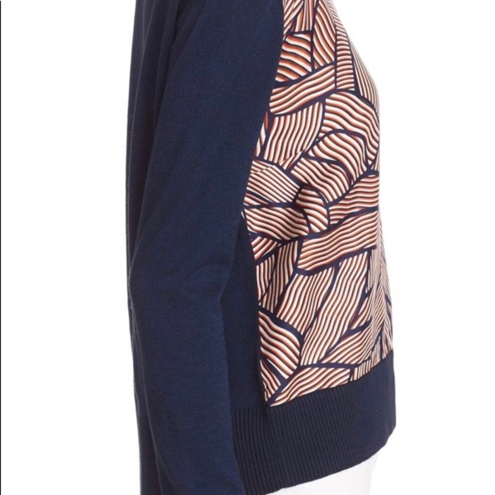 New $300 Dvf Orla Wool Silk Print Orla Sweater S View 2